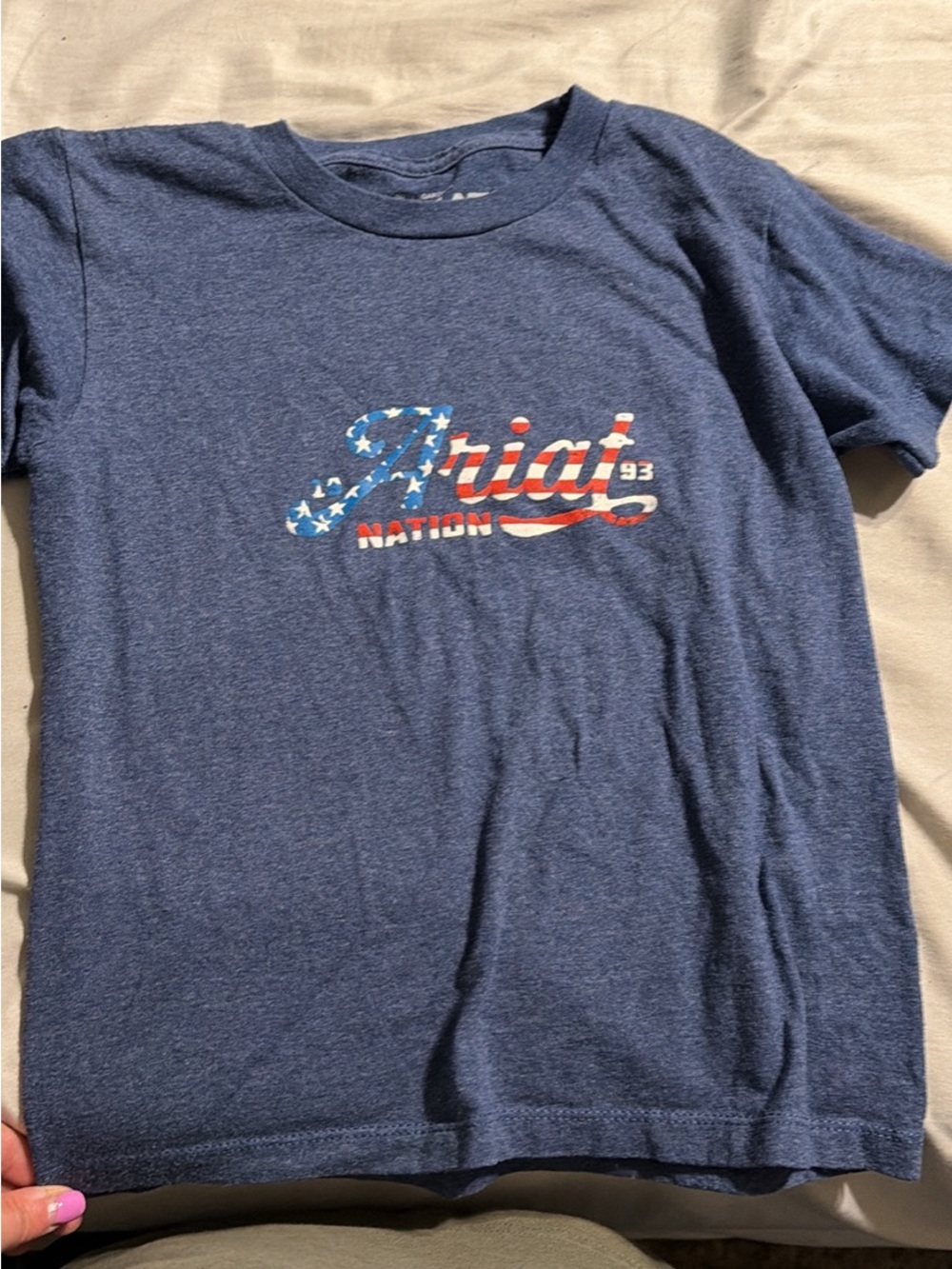 Ariat Navy Tee with Patriotic Logo